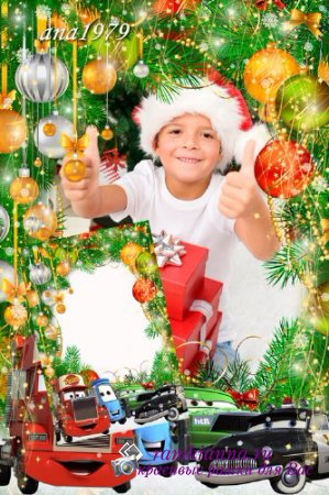 Детская рамка для фотошопа новогодней тематики/Children frame for Photoshop Christmas theme